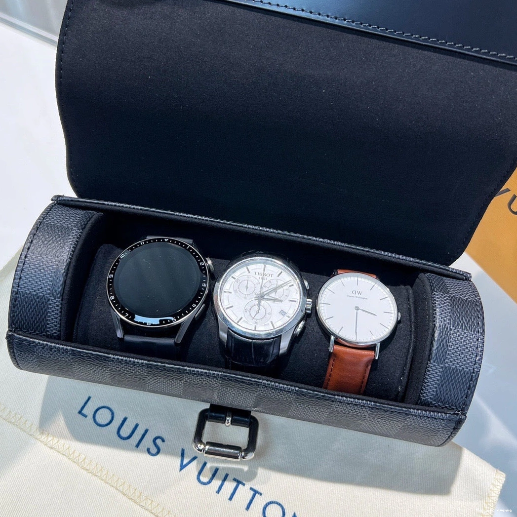 CUSTOM LV CHECKERED CASE WATCH 0822